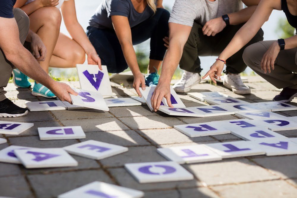 letters on floor