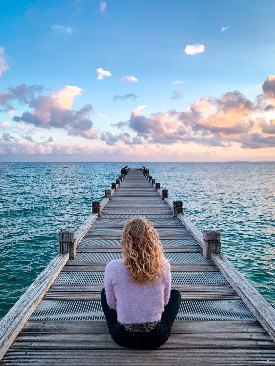 woman meditating